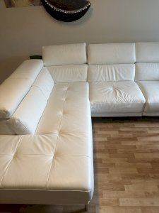 L - leather sofa